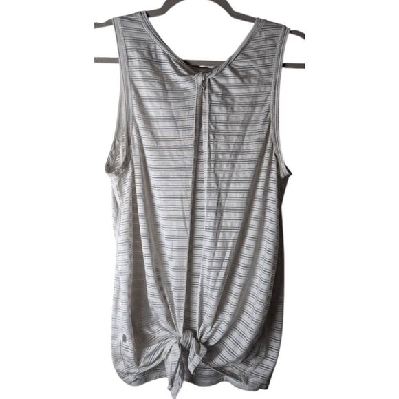 LULULEMON ATHLETICA White Meet Half Way Sleeveless Tie Back Tank Size 8 - Picture 5 of 6